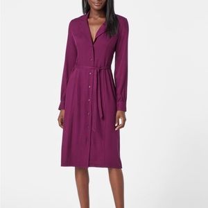 JustFab Crepe neck Shirt Dress